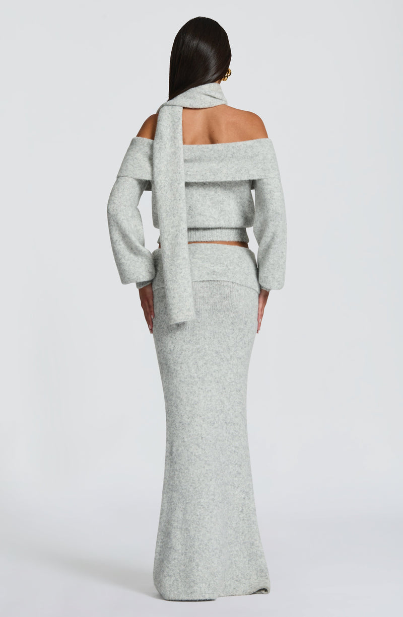 Andie Top - Light Grey Marl Tops Babyboo Fashion Premium Exclusive Design