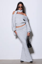 Andie Top - Light Grey Marl Tops Babyboo Fashion Premium Exclusive Design