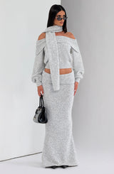 Andie Top - Light Grey Marl Tops Babyboo Fashion Premium Exclusive Design