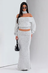 Andie Top - Light Grey Marl Tops Babyboo Fashion Premium Exclusive Design