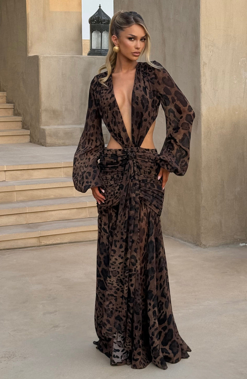 andrina maxi dress Buy Andrina Maxi Dress - Leopard Print
