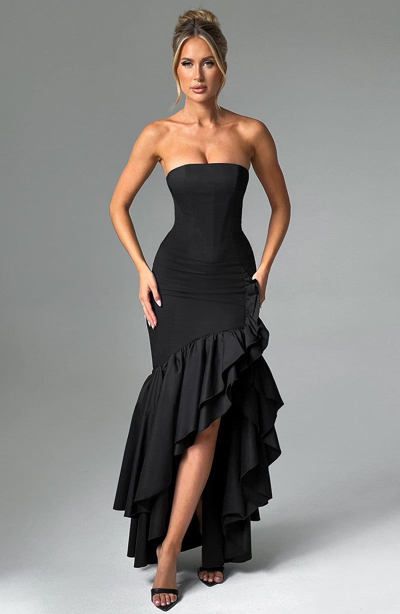 Angelina Maxi Dress - Black Babyboo Fashion Angelina Maxi Dress - Black Babyboo Fashion