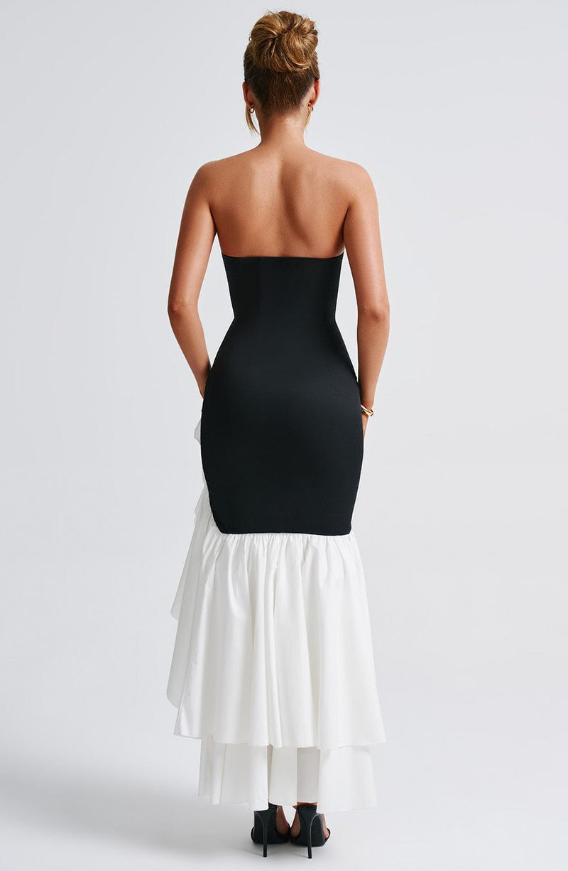 Angelina Maxi Dress - Black/White Babyboo Fashion Angelina Maxi Dress - Black/White Babyboo Fashion
