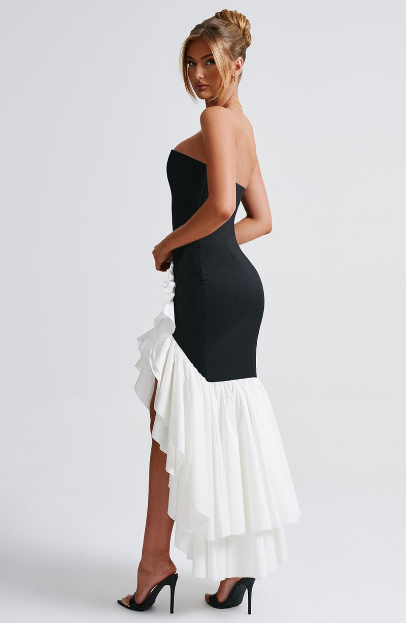 Angelina Maxi Dress - Black/White Angelina Maxi Dress - Black/White