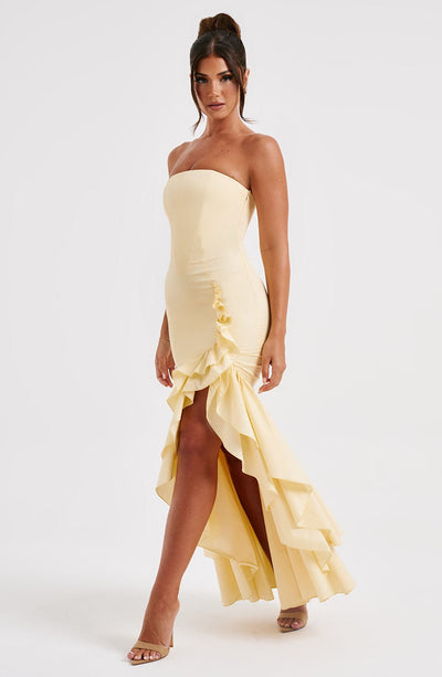 Angelina Maxi Dress - Lemon Angelina Maxi Dress - Lemon