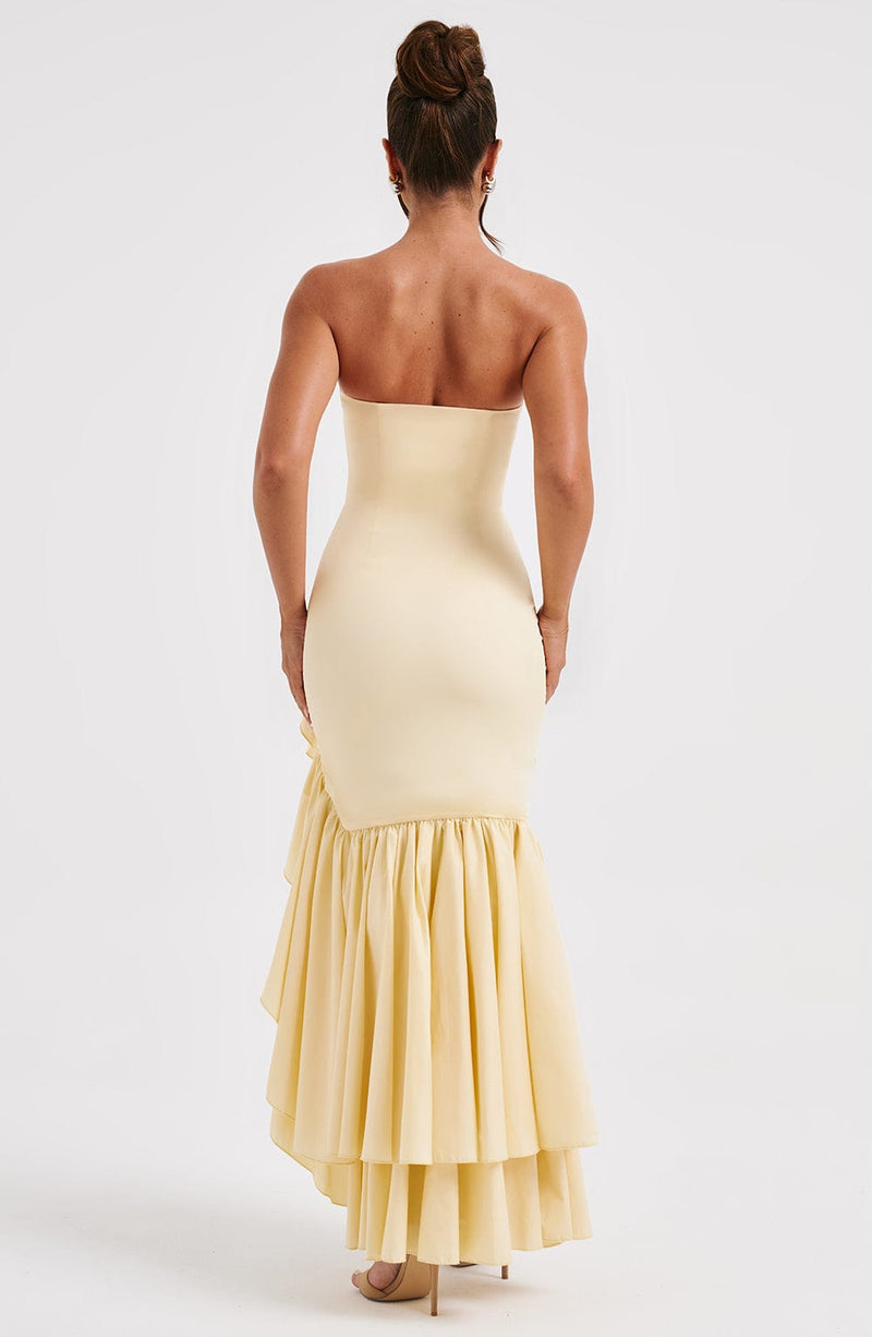 Angelina Maxi Dress - Lemon Dress Babyboo Fashion Premium Exclusive Design