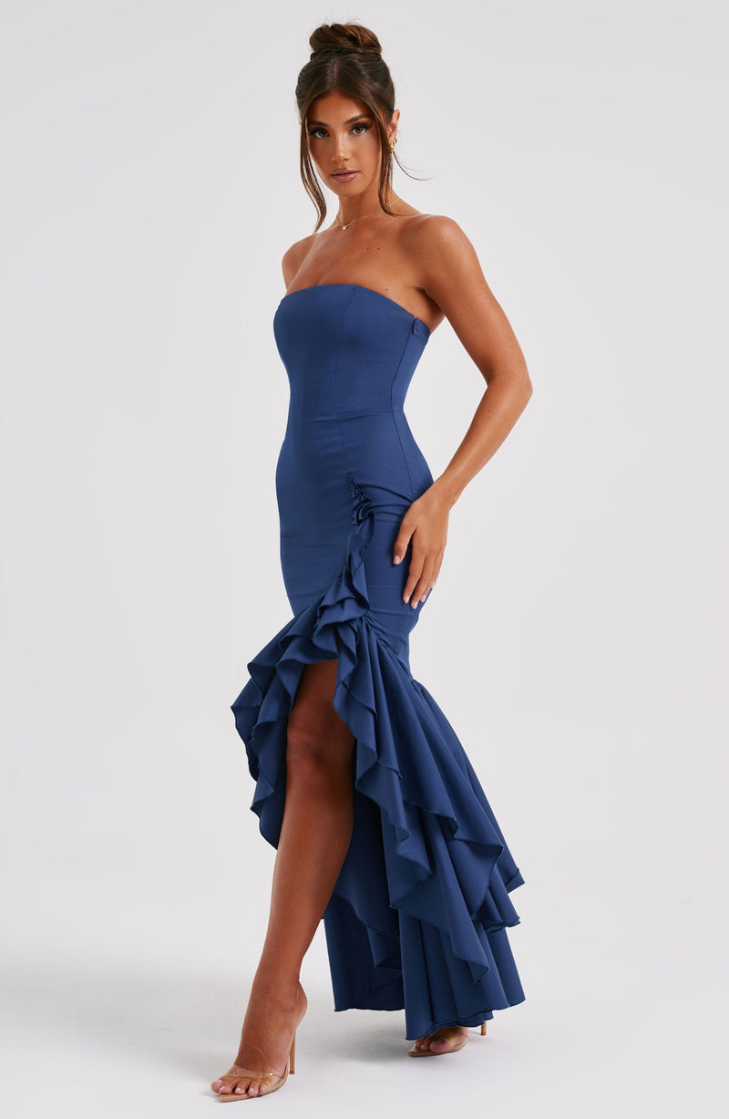Angelina Maxi Dress - Navy Dress Babyboo Fashion Premium Exclusive Design
