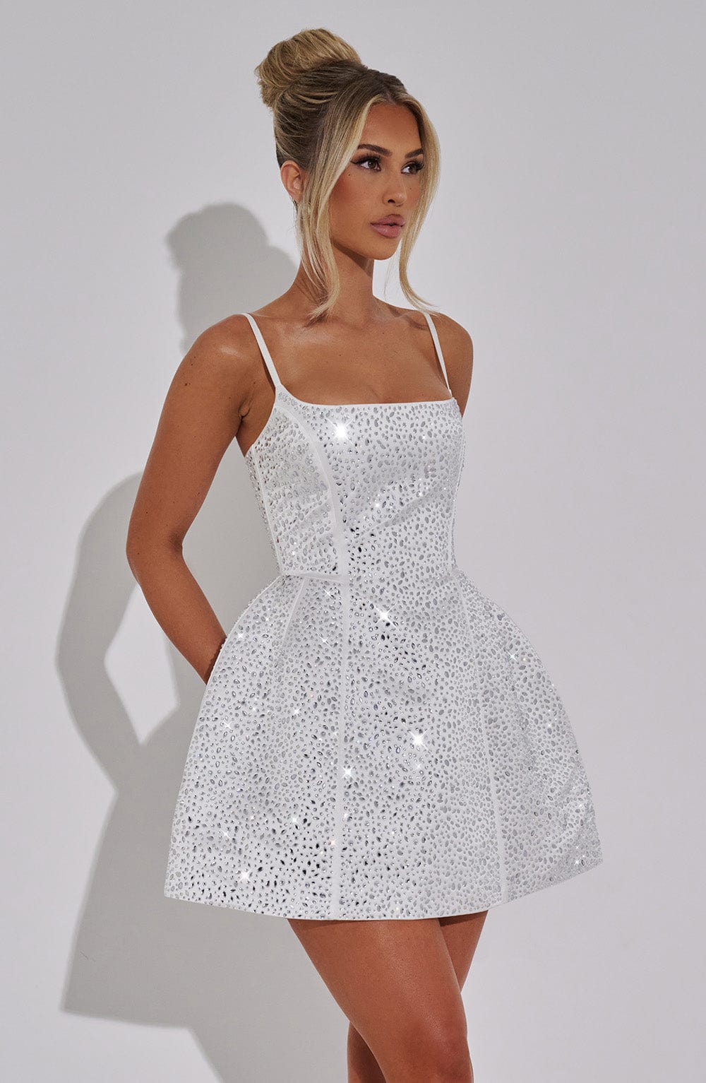 Angelique Mini Dress - Ivory  Babyboo Fashion