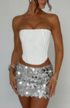 Anissa Mini Skirt - Silver Skirt Babyboo Fashion Premium Exclusive Design