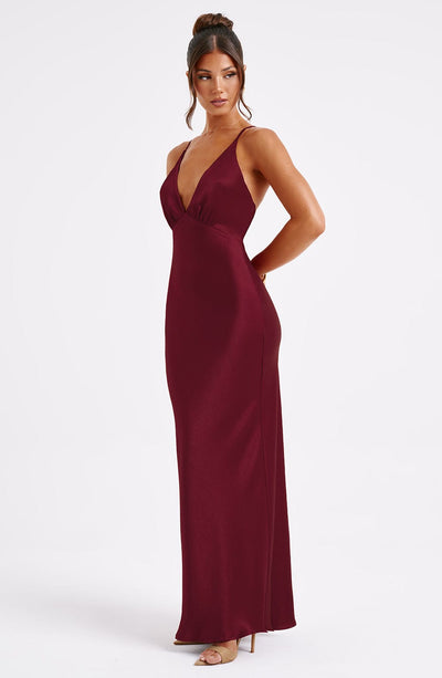 Anja Maxi Dress - Burgundy Dress XS Babyboo Fashion Premium Exclusive Design