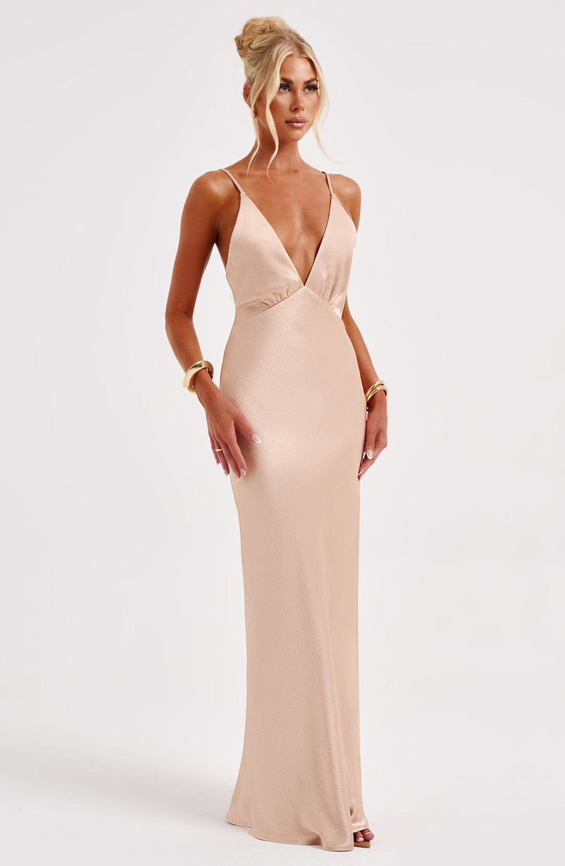 anja maxi dress Cut out maxi dress burnt orange