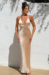 Anja Maxi Dress - Champagne Dress XS Babyboo Fashion Premium Exclusive Design