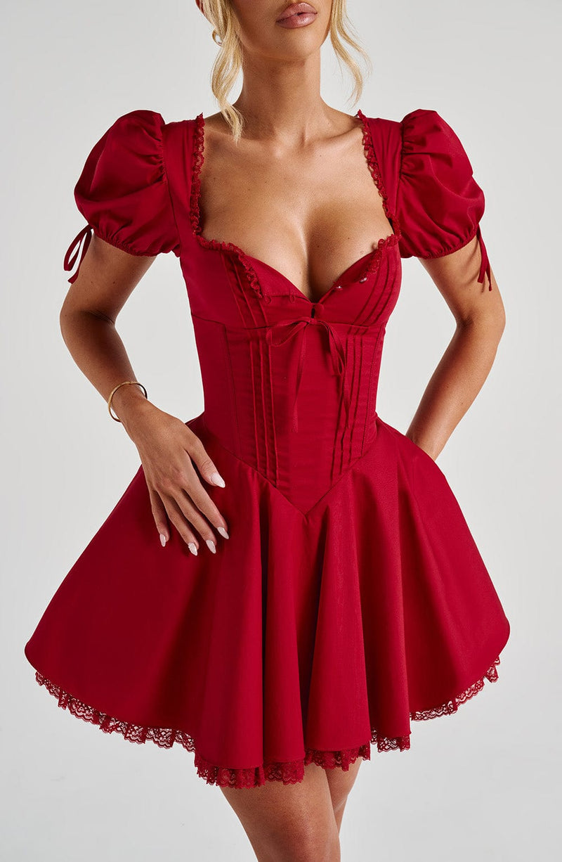 annie red dress Annie Mini Dress - Red