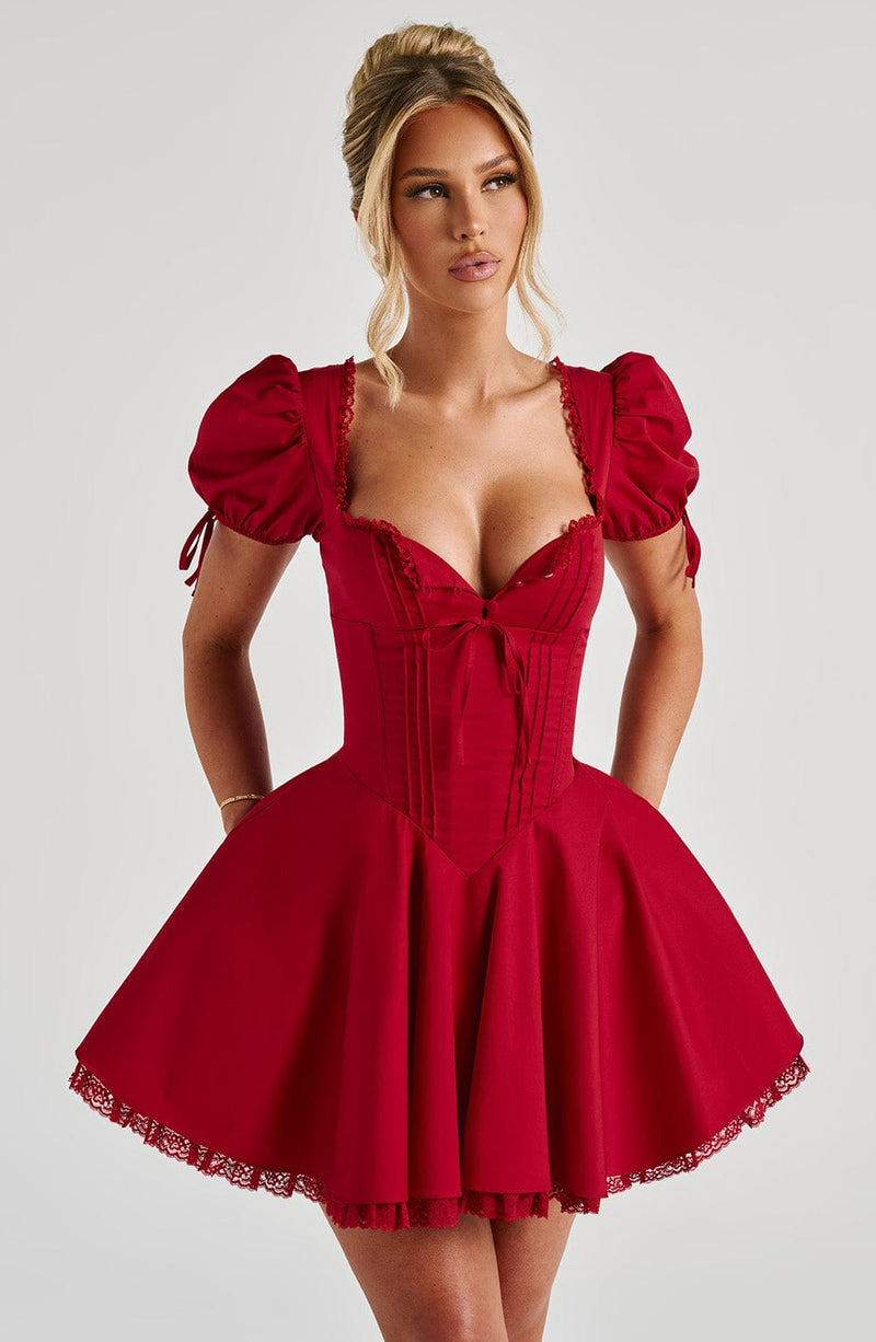 Annie Mini Dress - Red | Babyboo Fashion Annie Mini Dress - Red | Babyboo Fashion