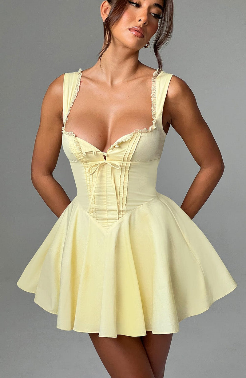 Antonella Mini Dress - Lemon Dress Babyboo Fashion Premium Exclusive Design