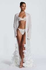 Anwen Dressing Gown - Ivory Jacket Babyboo Fashion Premium Exclusive Design