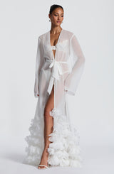 Anwen Dressing Gown - Ivory Jacket Babyboo Fashion Premium Exclusive Design