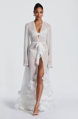 Anwen Dressing Gown - Ivory Jacket Babyboo Fashion Premium Exclusive Design