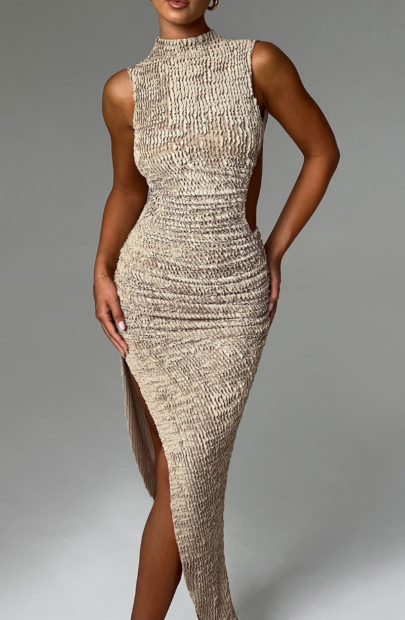 Aphrodite Midi Dress - Beige Babyboo Fashion Aphrodite Midi Dress - Beige Babyboo Fashion