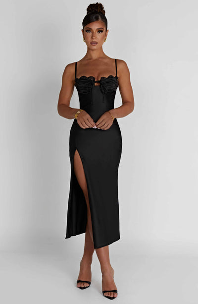 Ardelle Midi Dress - Black Dress Babyboo Fashion Premium Exclusive Design
