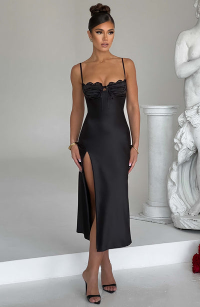 Ardelle Midi Dress - Black Dress Babyboo Fashion Premium Exclusive Design