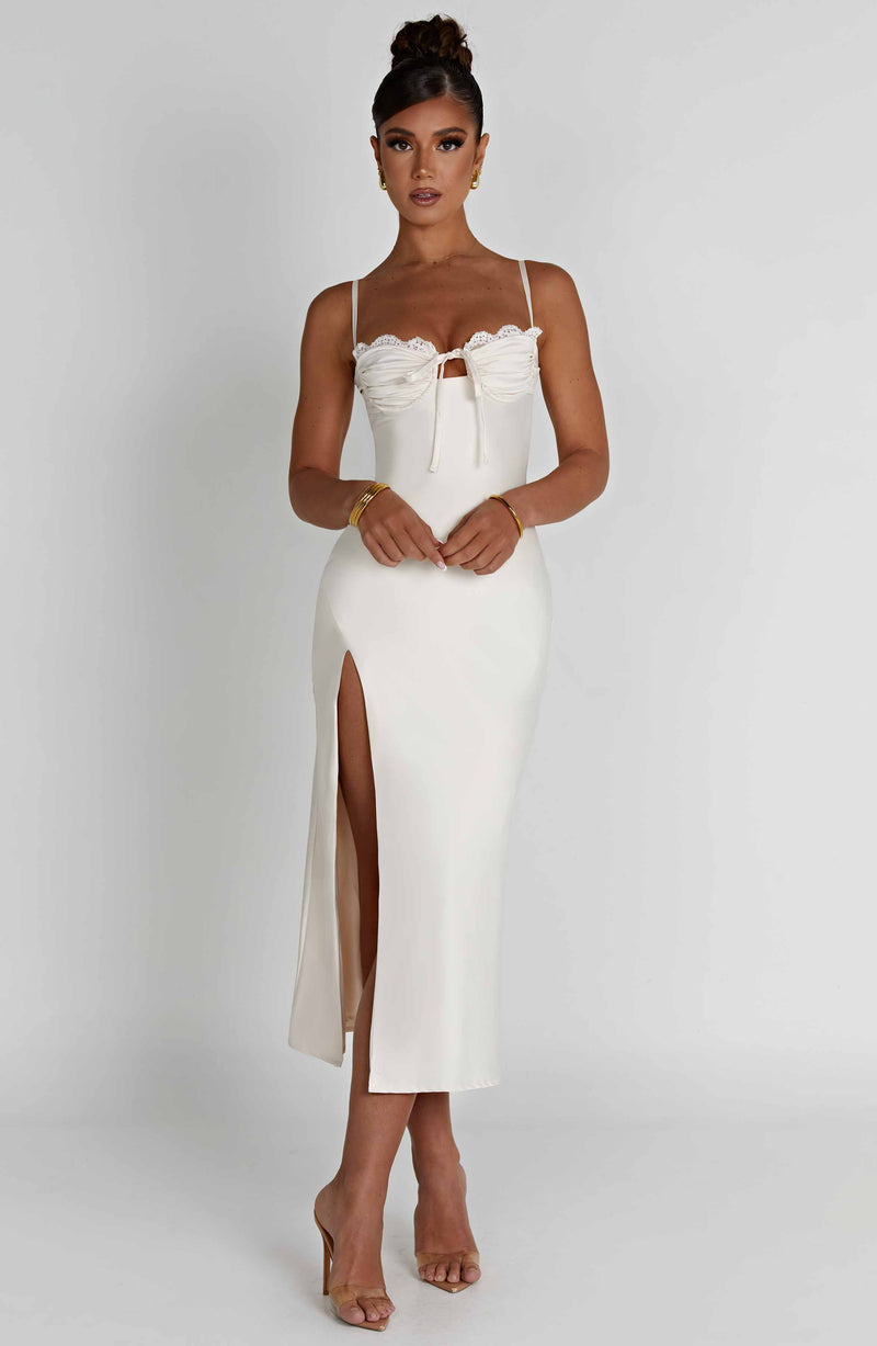 Ardelle Midi Dress - Ivory Dress Babyboo Fashion Premium Exclusive Design