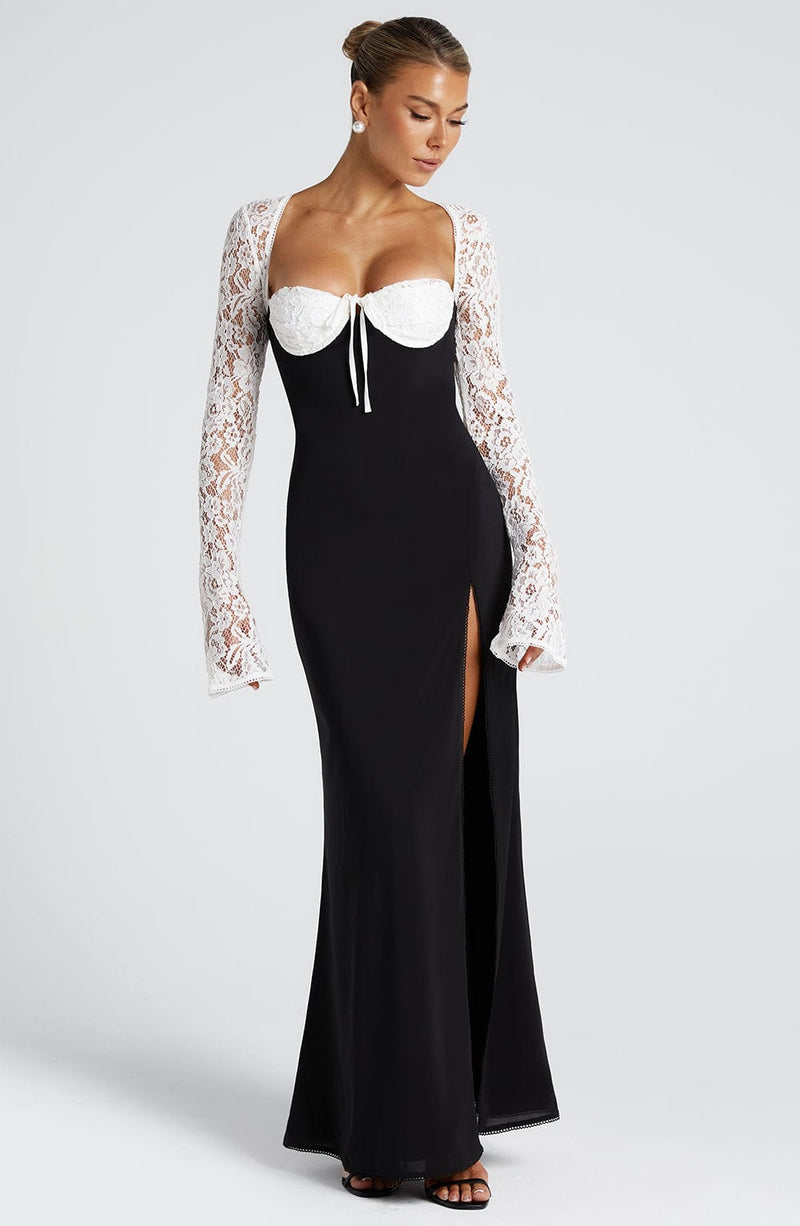 Aria Maxi Dress - Black/White | Maxi Dress | Babyboo Fashion Aria Maxi Dress - Black/White | Maxi Dress | Babyboo Fashion