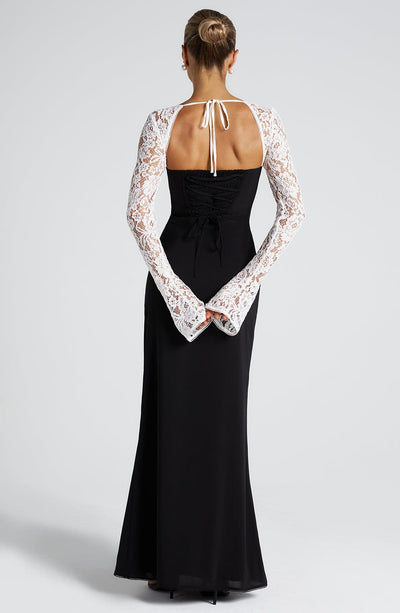 Aria Maxi Dress - Black/White | Maxi Dress | Babyboo Fashion Aria Maxi Dress - Black/White | Maxi Dress | Babyboo Fashion