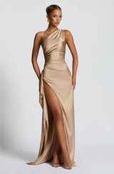 Ariel Maxi Dress - Champagne Dress Babyboo Fashion Premium Exclusive Design
