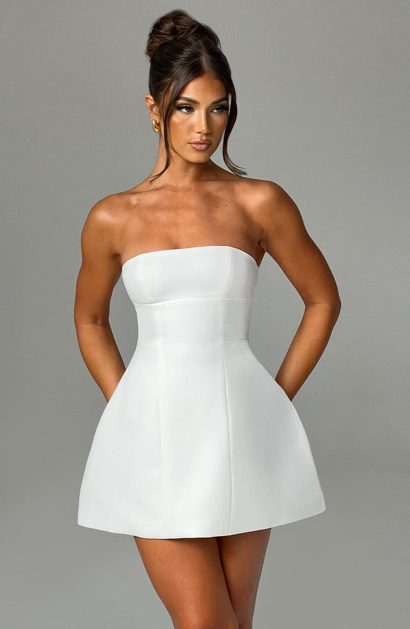 Asha Mini Dress - Ivory Dress Babyboo Fashion Premium Exclusive Design