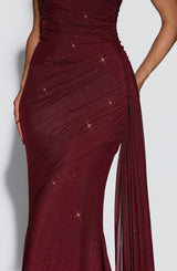 Ashika Maxi Dress - Wine Sparkle Dress Babyboo Fashion Premium Exclusive Design