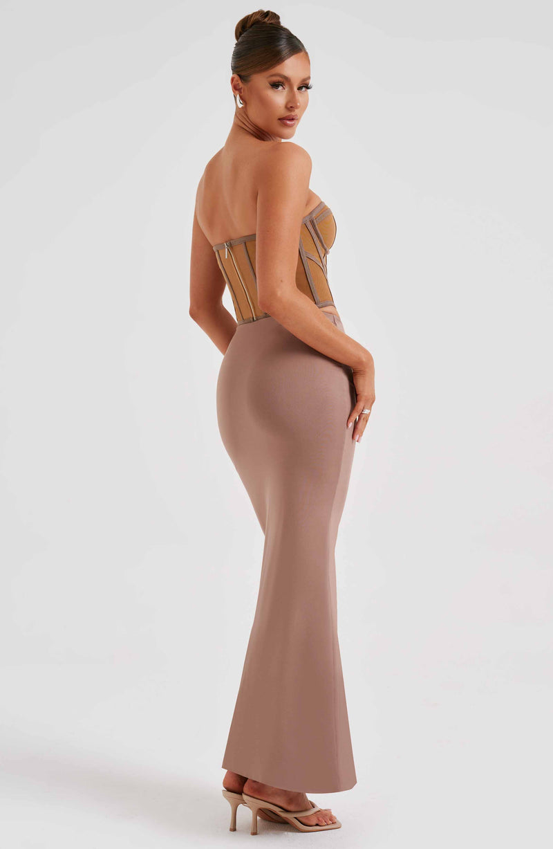 Astrid Maxi Skirt - Chocolate Skirt Babyboo Fashion Premium Exclusive Design