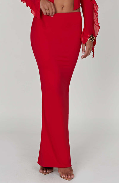 Astrid Maxi Skirt - Red Skirt Babyboo Fashion Premium Exclusive Design