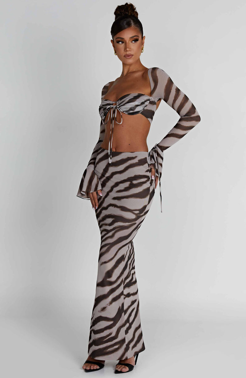 Astrid Maxi Skirt - Zebra Print Skirt Babyboo Fashion Premium Exclusive Design