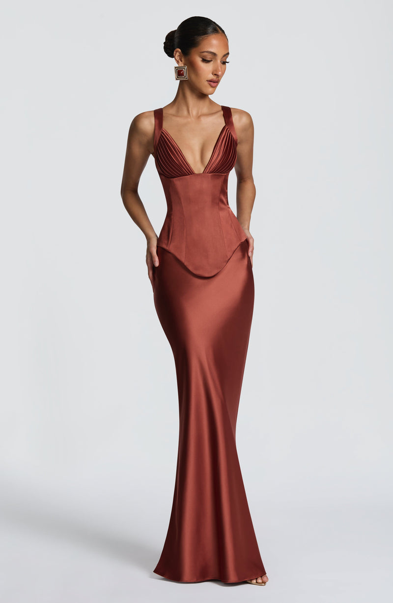 Buy Rust Maxi Skirt