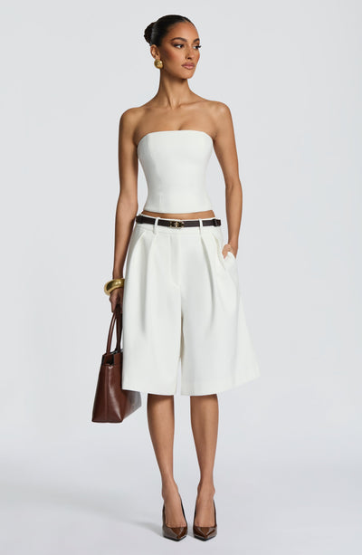Ausra Bermuda Shorts - Ivory | Shop Women's Shorts