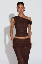 Aveda Top - Plum Brown Tops Babyboo Fashion Premium Exclusive Design