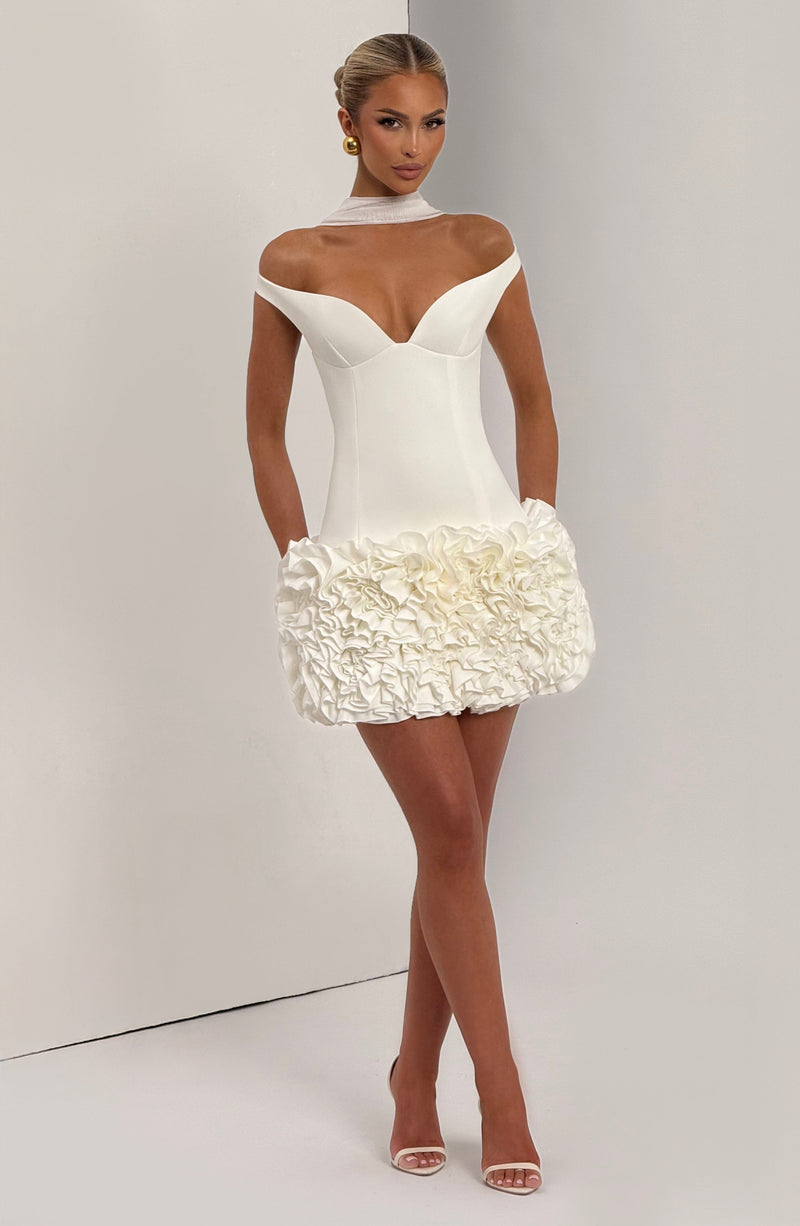 Shop the Aveta Mini Dress - Ivory | White Mini Dress by Babyboo Fashion Shop the Aveta Mini Dress - Ivory | White Mini Dress by Babyboo Fashion