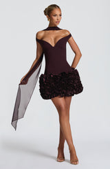 Aveta Mini Dress - Plum Dress Babyboo Fashion Premium Exclusive Design