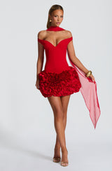 Aveta Mini Dress - Red Dress Babyboo Fashion Premium Exclusive Design