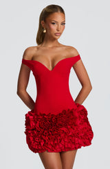 Aveta Mini Dress - Red Dress Babyboo Fashion Premium Exclusive Design