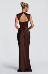 Avielle Maxi Dress - Plum Brown Dress Babyboo Fashion Premium Exclusive Design