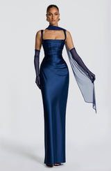 Ayla Scarf - Navy Accessories ONE SIZE Babyboo Fashion Premium Exclusive Design