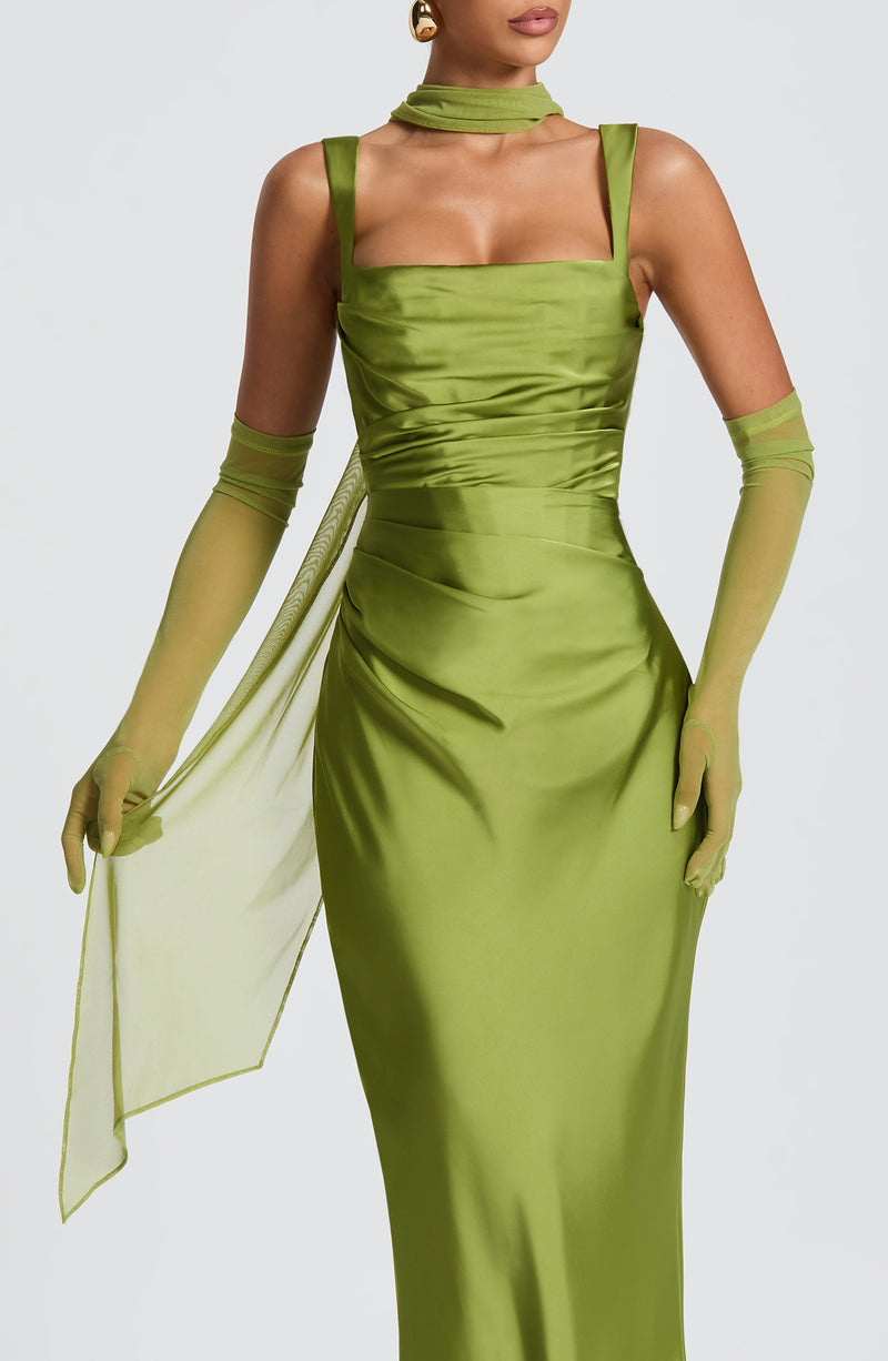 Ayla Scarf - Olive: Premium Green Scarf by Babyboo Fashion Ayla Scarf - Olive: Premium Green Scarf by Babyboo Fashion