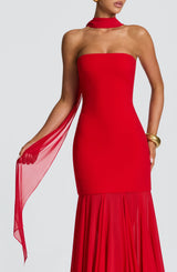 Ayla Scarf - Red Accessories ONE SIZE Babyboo Fashion Premium Exclusive Design