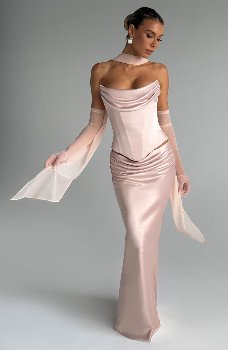 pink dress silver accessories Glamorous Pink Straps Mermaid Beaded Prom Dress With Silver Sequins