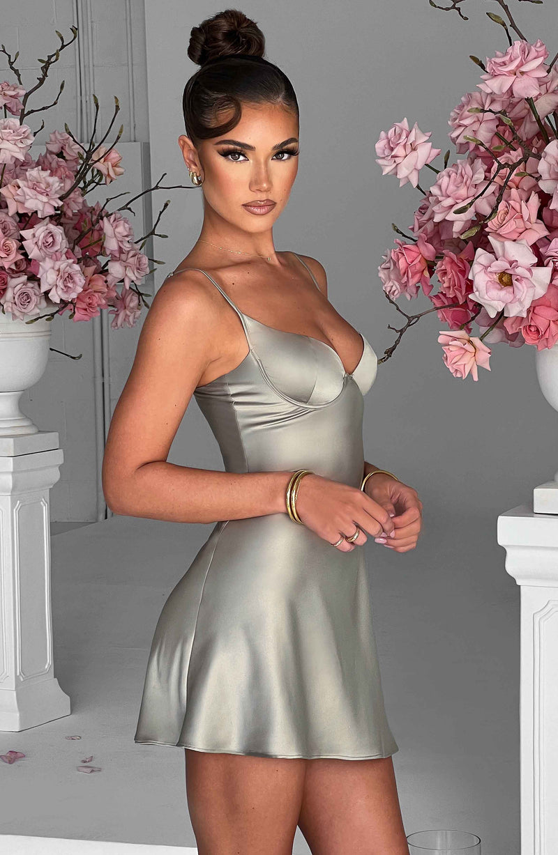 Azaria Mini Dress - Sage Dress Babyboo Fashion Premium Exclusive Design