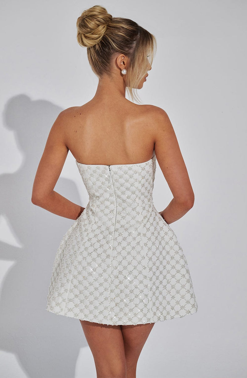 Beatrice Mini Dress - Ivory Babyboo Fashion Beatrice Mini Dress - Ivory Babyboo Fashion