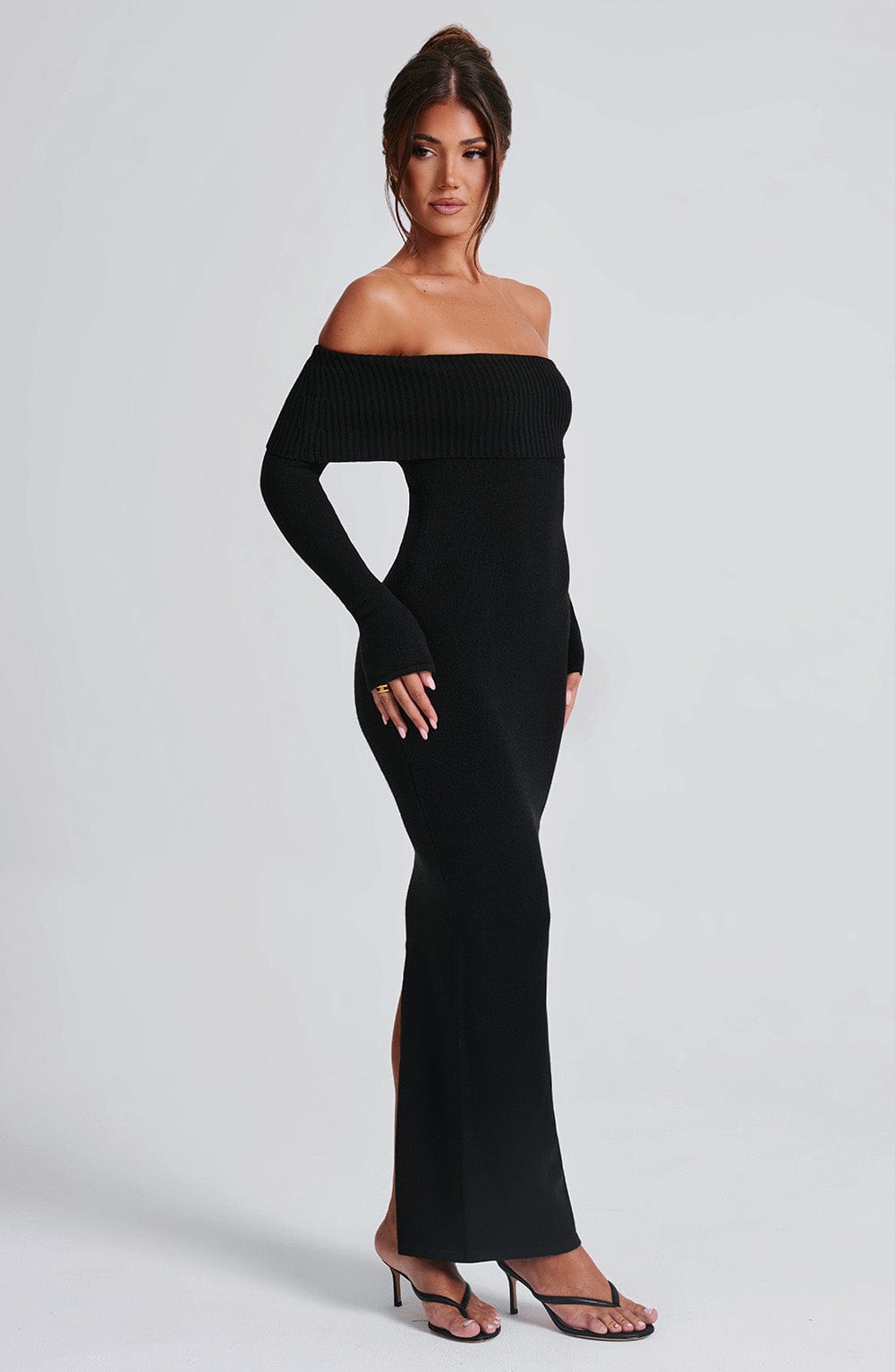 Black Knit Maxi Dress