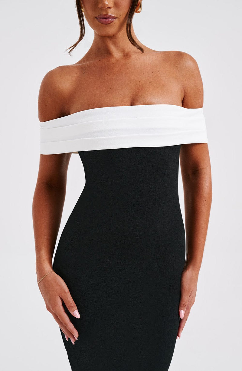 babyboo black and white dress Bex Midi Dress